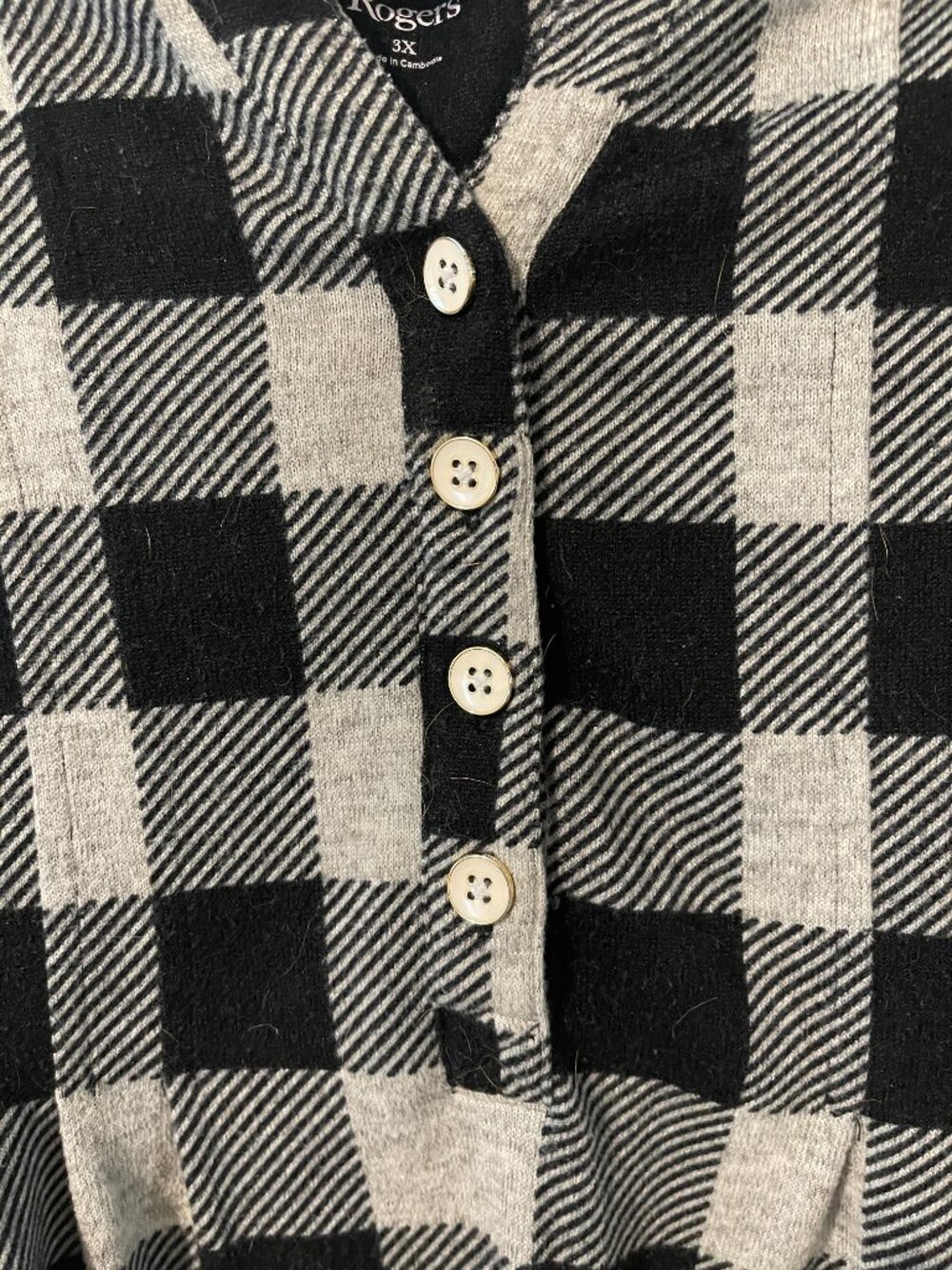 Kim Rodgers Plaid Button Down Flannel Shirt - Picture 4 of 4